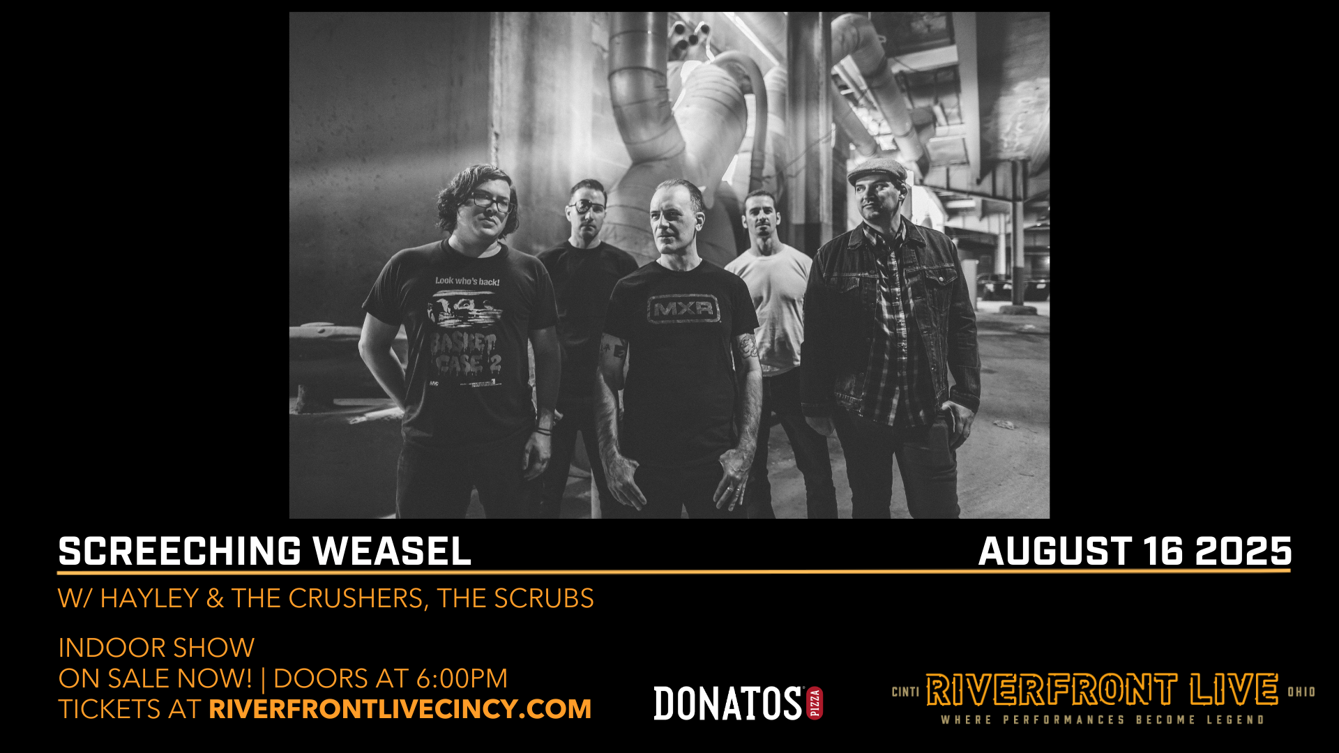 Screeching Weasel w/ Hayley & The Crushers, The Scrubs - 16/08/25